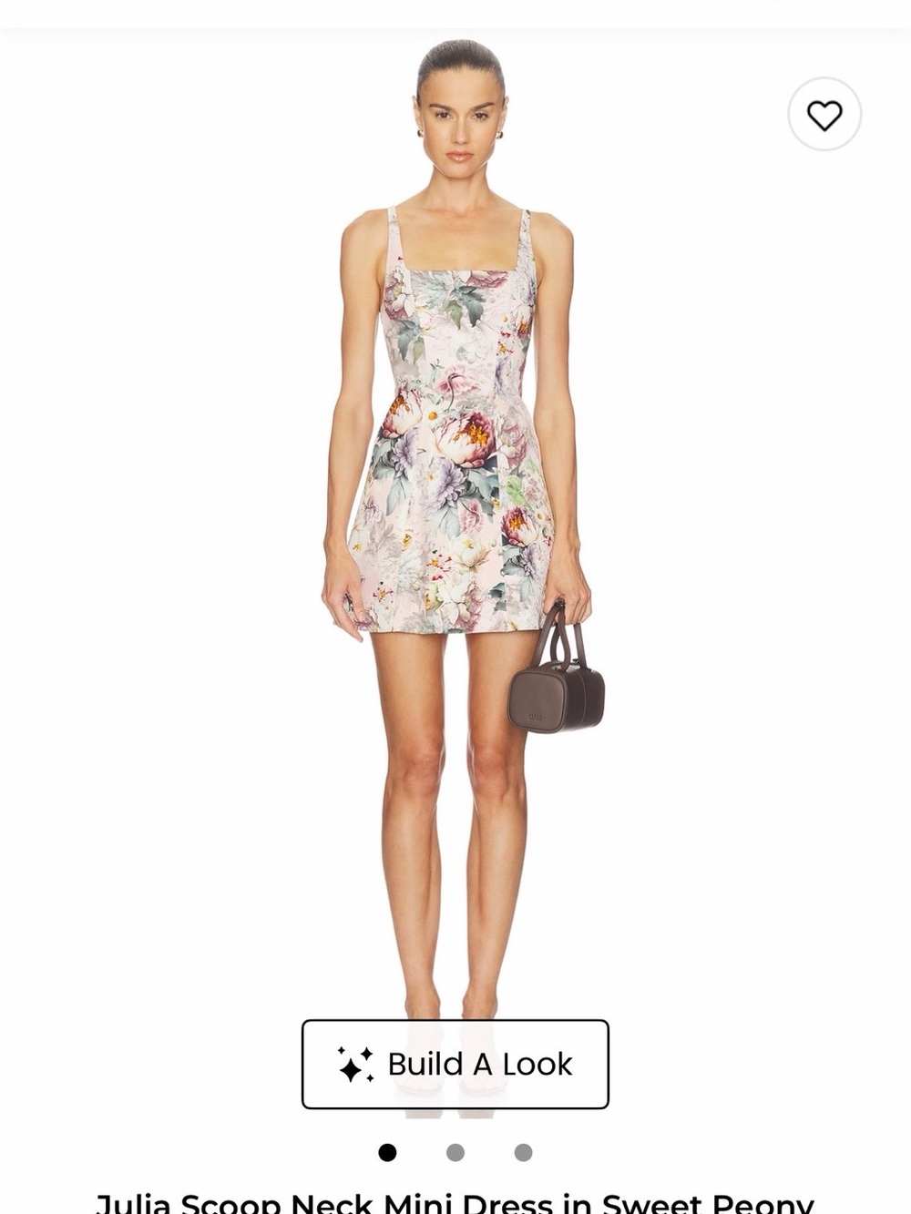 Alice + Olivia Sweet Peony Floral Scoop-Neck Mini Dress - Pink